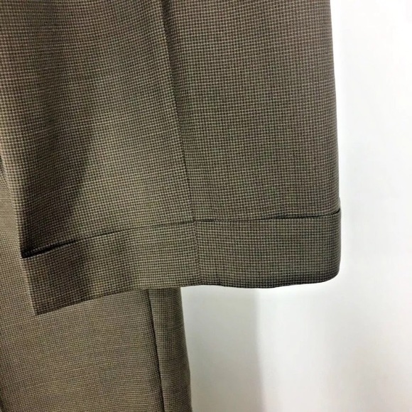 Zanella Men’s Brown Pleated Pants Made in Italy - Picture 5 of 8